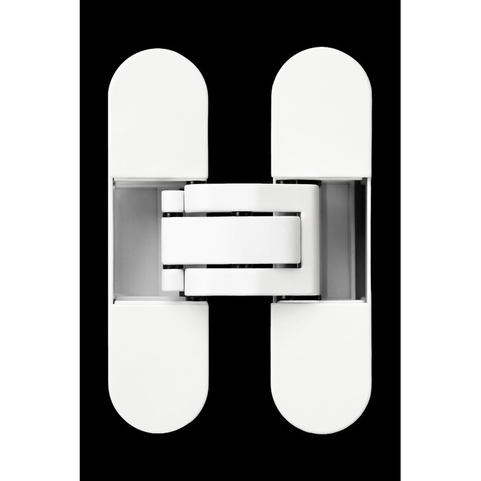 JAIROL Invisible white 3D hinges RAL9010 - 111x29mm - 80kg