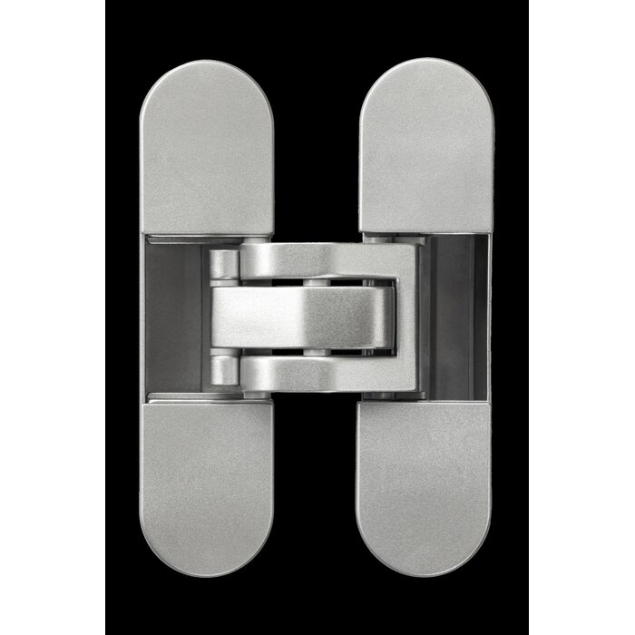 JAIROL Charnières 3D invisibles argent mat - 111 x 29 mm - 80 kg