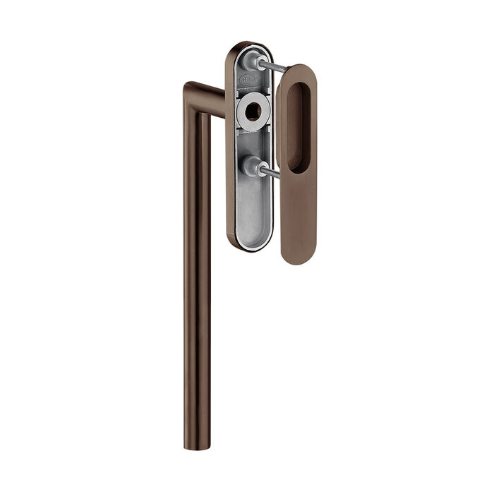 JNF Architectural Hardware Poignée de porte coulissante à levage simple JNF - Titane PVD chocolat
