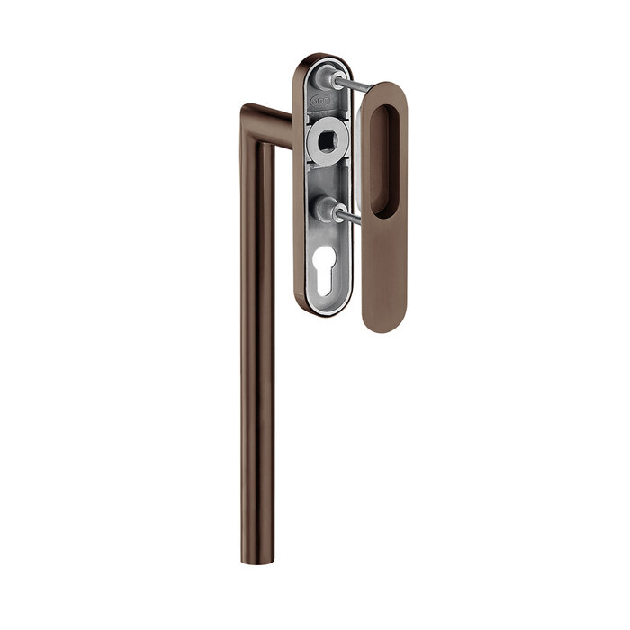 JNF Architectural Hardware JNF hefschuifdeurgreep enkel - PVD titanium chocolate