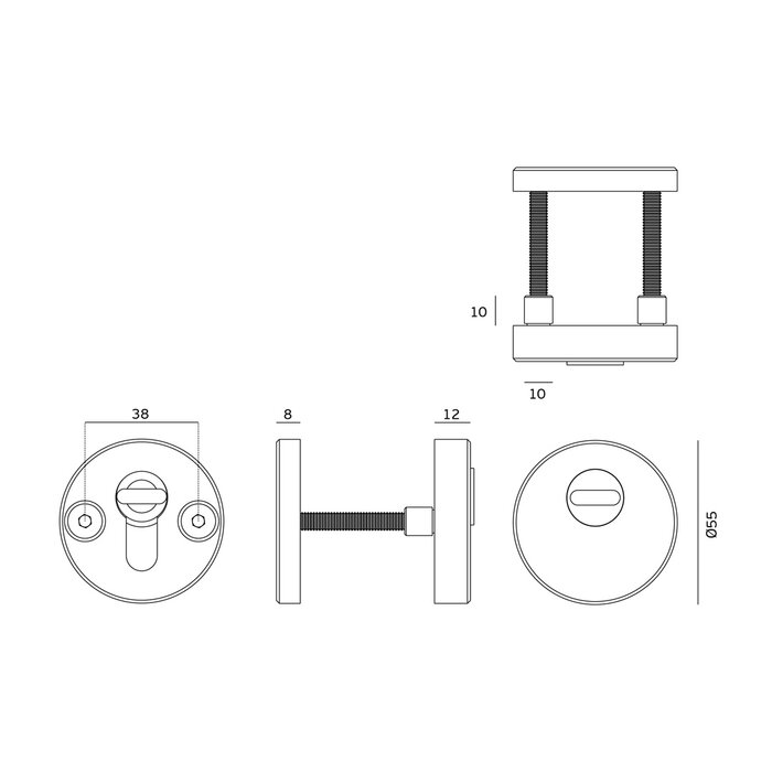 JNF Architectural Hardware JNF-Sicherheitsrosette – PVD-Titan-Schokolade