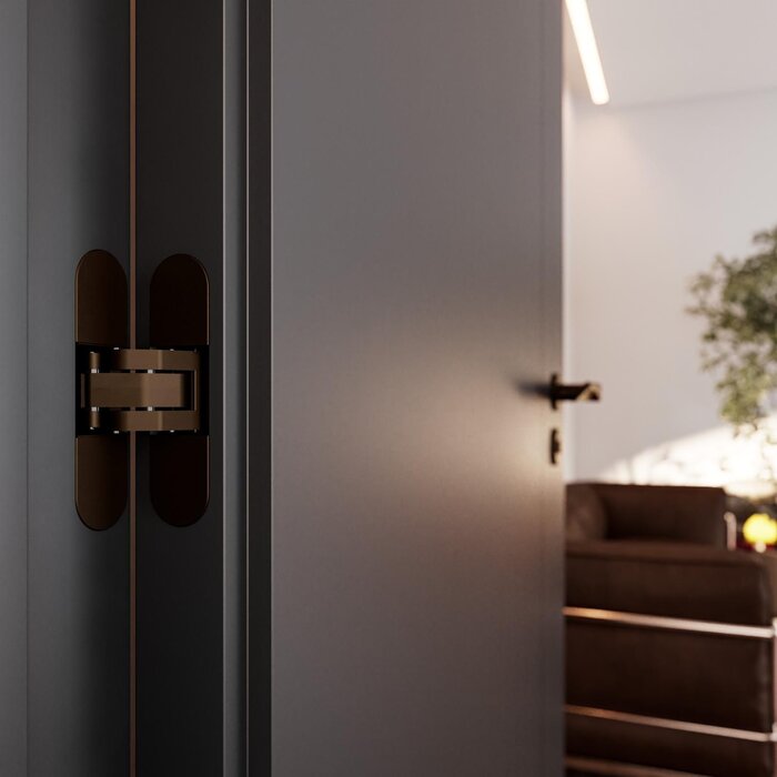 JAIROL Invisible Brown/Bronze 3D Hinges 111x29mm - 80kg