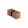 JNF Architectural Hardware Pair of JNF door knobs for glass doors - Square - Copper PVD