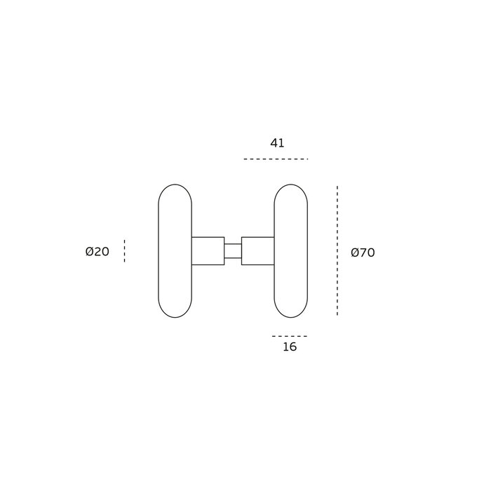 JNF Architectural Hardware Paire de poignées de porte pour porte vitrée - revêtement en cuivre PVD
