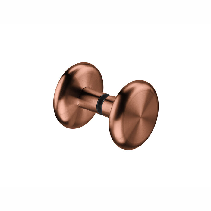 JNF Architectural Hardware Paar ronde deurknoppen voor glazen deur - Koper PVD