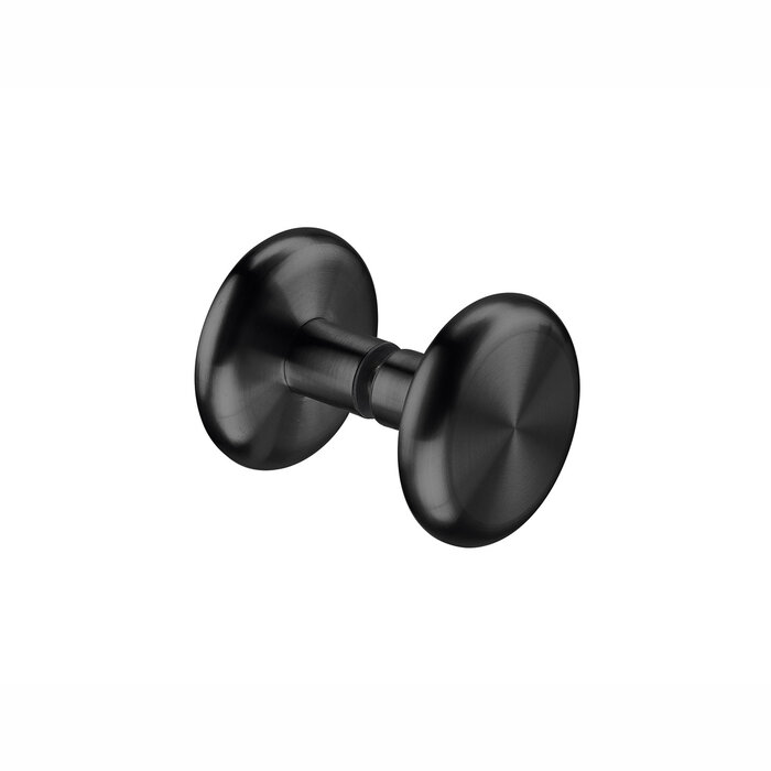 JNF Architectural Hardware Pair of door knobs for glass door - black PVD