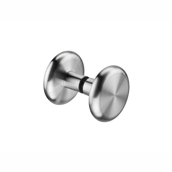 JNF Architectural Hardware Pair of door knobs for glass door - stainless steel PVD