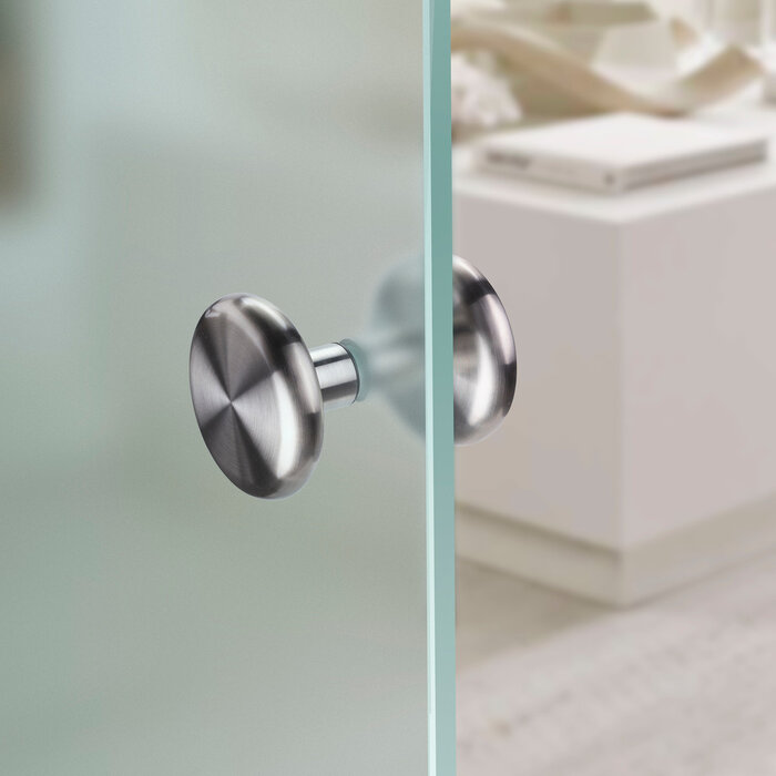 JNF Architectural Hardware Paar Türknöpfe für Glastüren – Edelstahl PVD