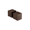 JNF Architectural Hardware Pair of JNF door knobs for glass doors - Square - Bronze PVD