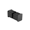 JNF Architectural Hardware Pair of JNF door knobs for glass doors - Square rounded - Black PVD