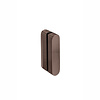 JNF Architectural Hardware Paire de poignées de porte JNF pour portes vitrées - Angles arrondis - Finition bronze PVD