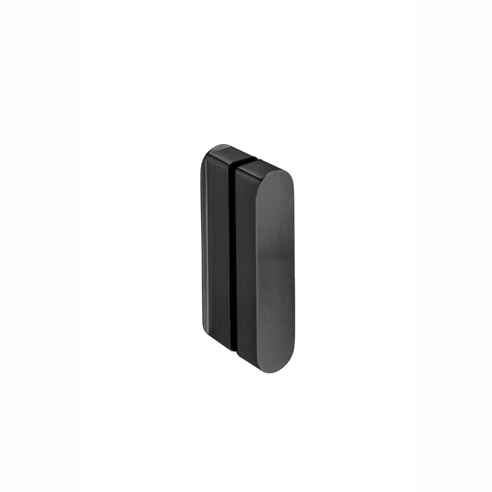 JNF Architectural Hardware Paar JNF-Türgriffe für Glastüren – Schwarz PVD – abgerundete Ecken