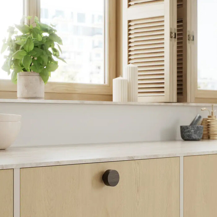 Furnipart Bouton de meuble NOLA 30 mm - Chêne brun foncé