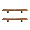 Dauby Paire de poignées de porte en bronze brut PMBU 200/358 mm en fer vieilli