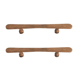 Dauby Raw bronze door handles PMBU 200/358mm aged iron pair