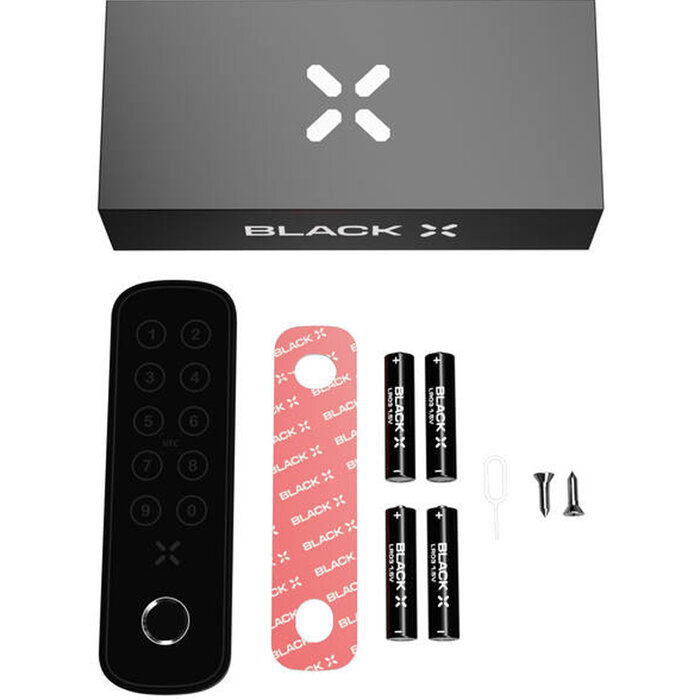 Black X Panneau de code Black X xPad+ avec lecteur d'empreintes digitales - Noir