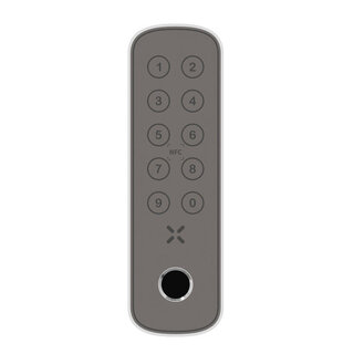 Black X Schwarzes xPad+ Codefeld mit Fingerabdruckscanner – Weiß