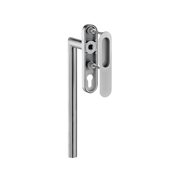 JNF Architectural Hardware Poignée de porte coulissante JNF à un seul niveau - Acier inoxydable satiné