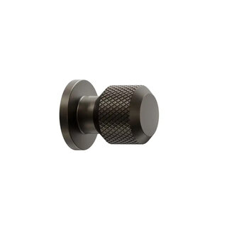 Furnipart Bouton de meuble MANOR - Rond à découpe croisée Ø 25 mm bronze mat
