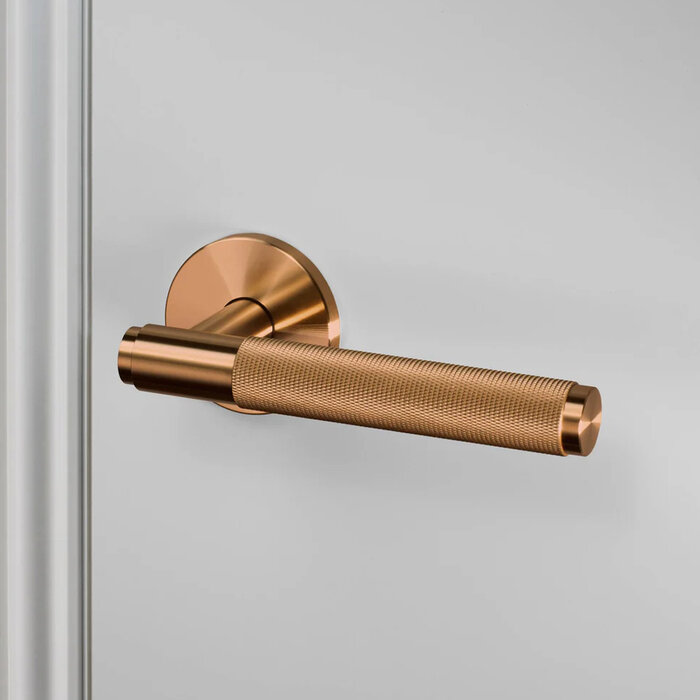 Buster+Punch CROSS door handles on rosette - Warm Sunset