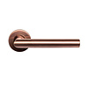 In-Door Poignées de porte Jersey sur rosace ronde - cuivre bronze