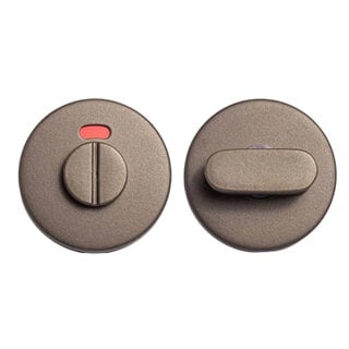 In-Door Round dark bronze toilet set with red-white indicator