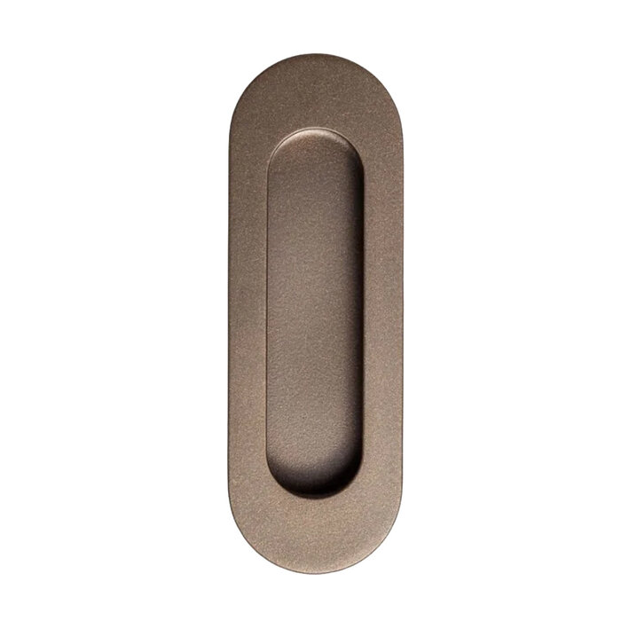 In-Door Ovaler Schiebetürgriff 120 x 40 mm – Dunkelbronze