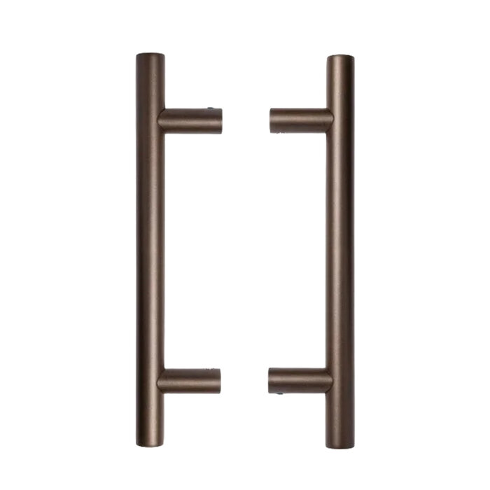 In-Door Paar Türgriffe rund 22/200/300 mm - dunkelbronze