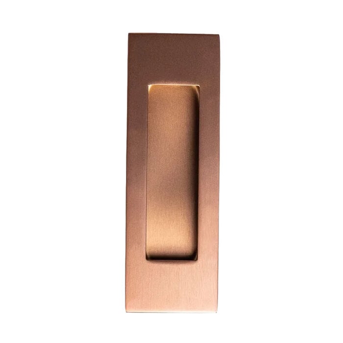 In-Door Poignée de porte coulissante rectangulaire 120 x 40 mm - cuivre bronze