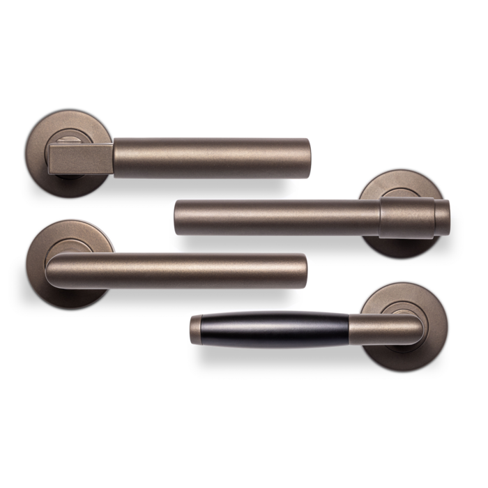 In-Door Charnière à billes 89 x 89 x 2,5 mm - bronze foncé