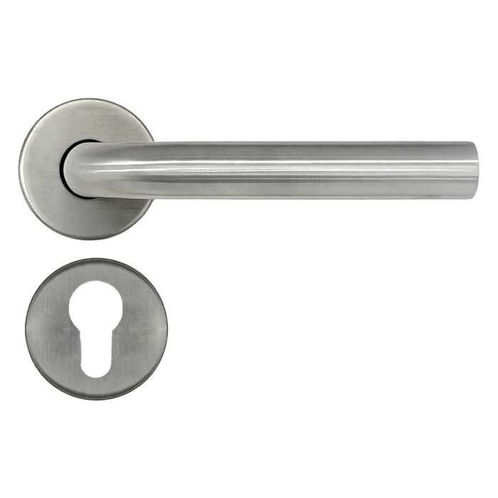 DKS Stainless Steel Door Handles LUNA INOX - Curved Angle