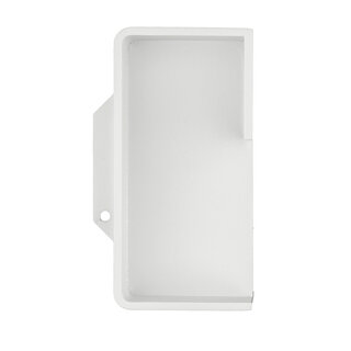 HDD Coque d'admission carrée arrondie 50 mm blanche texturée