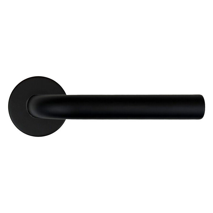 DKS RVS Deurklinken LUNA BLACK - gebogen hoeken