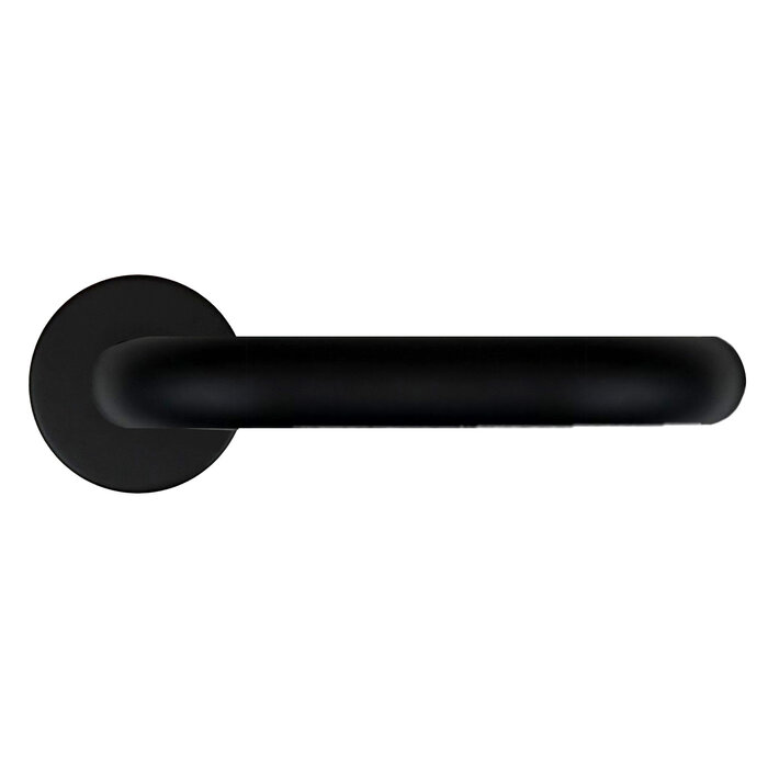 DKS Poignées de porte URANUS BLACK en forme de U sur une rosace ronde