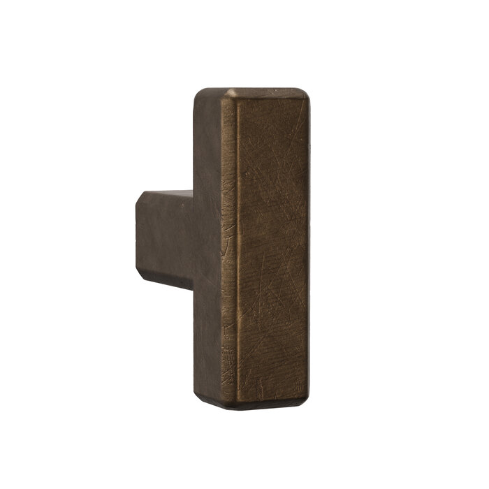 CRAFINO CRAFINO T-Möbelknopf ROCK – Kunstbronze – 36 mm