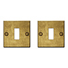 CRAFINO Cosses carrées CRAFINO ROCK - Craft Gold - 50 x 50 mm - Par paire