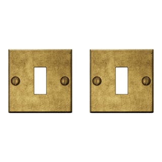 CRAFINO CRAFINO sleutelplaatjes vierkant ROCK - Craft Gold - 50 x 50 mm - Per paar