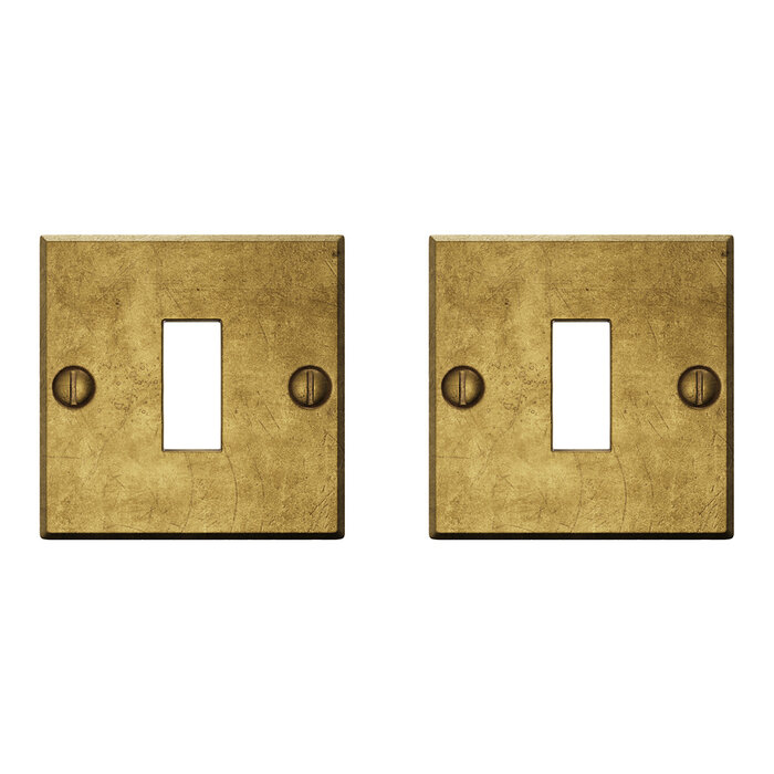 CRAFINO CRAFINO Vierkant-Schlüsselösen ROCK – Craft Gold – 50 x 50 mm – Paar