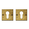 CRAFINO CRAFINO cilinderplaatjes vierkant ROCK - Craft Gold - 50 x 50 mm - Per paar