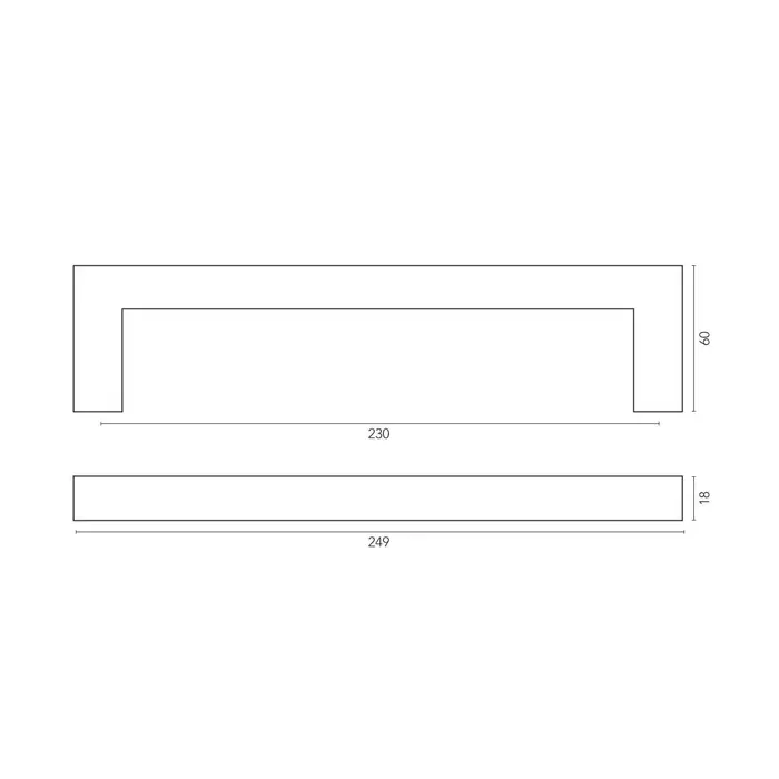 CRAFINO CRAFINO deurgreep ROCK - Craft Bronze  - 18/230 mm