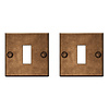 CRAFINO CRAFINO Vierkant-Schlüsselösen ROCK – Craft Cognac – 50 x 50 mm – Paar