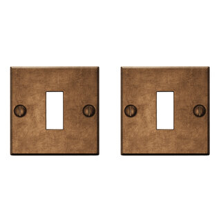 CRAFINO CRAFINO square key lugs ROCK - Craft Cognac - 50 x 50 mm - Per pair