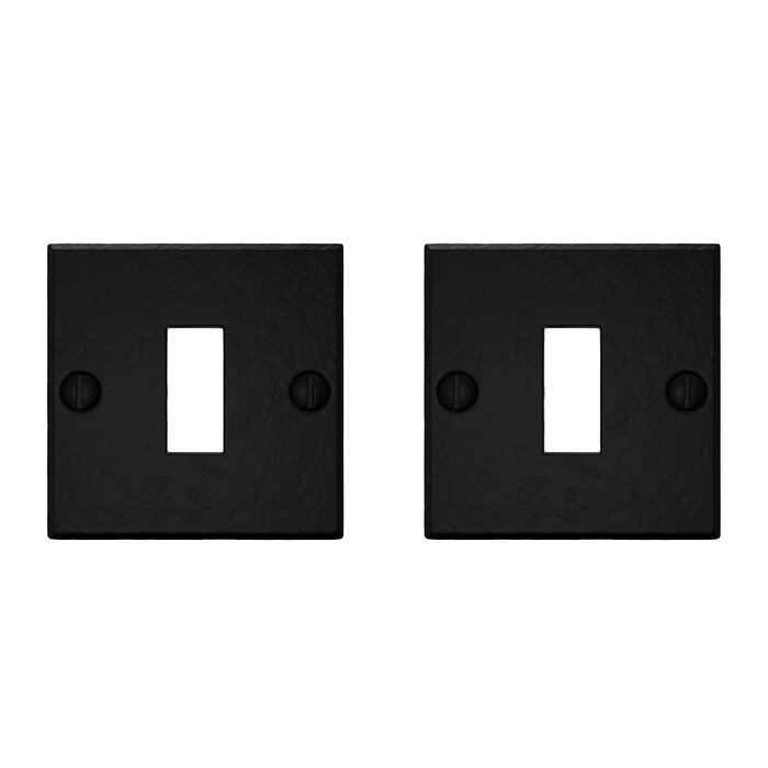 CRAFINO CRAFINO sleutelplaatjes vierkant ROCK - Craft Black - 50 x 50 mm - Per paar