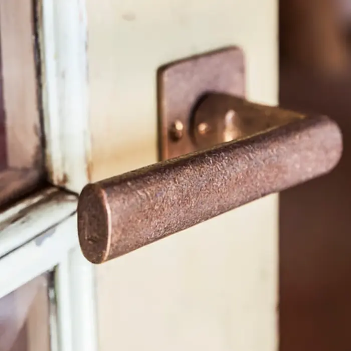 Dauby Pair of door handles PH1930/QU - Raw bronze (RB)