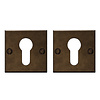 CRAFINO CRAFINO cilinderplaatjes vierkant ROCK - Craft Bronze - 50 x 50 mm - Per paar