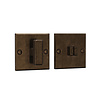 CRAFINO CRAFINO WC-garnituur vierkant ROCK - Craft Bronze - 50 x 50 mm - Per set