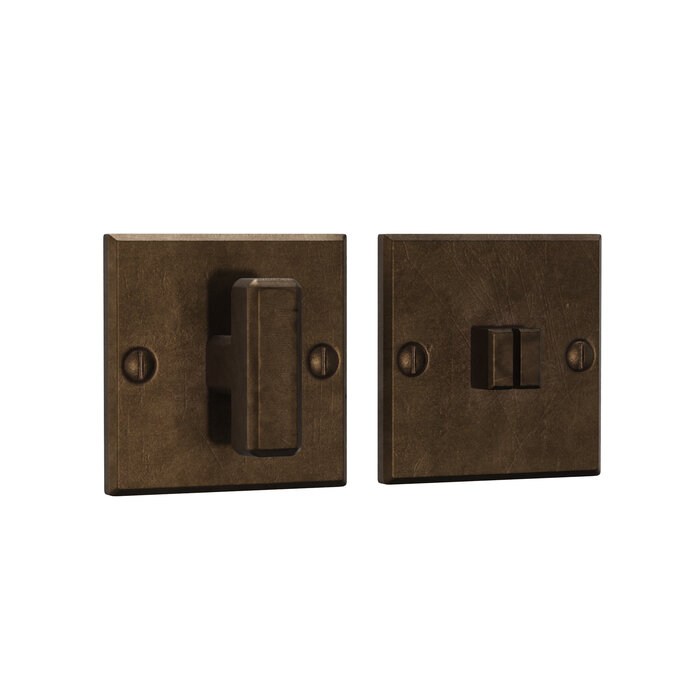 CRAFINO CRAFINO quadratisches ROCK WC-Set – Kunstbronze – 50 x 50 mm – pro Set