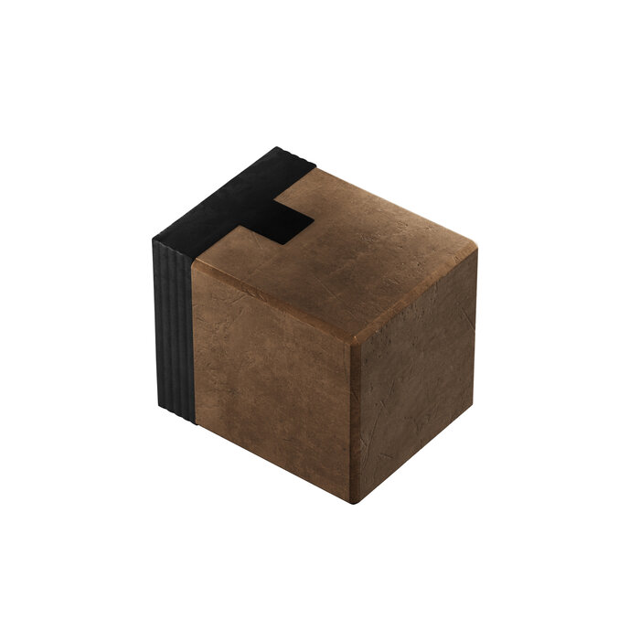 CRAFINO CRAFINO quadratischer Türstopper ROCK - Craft Cognac