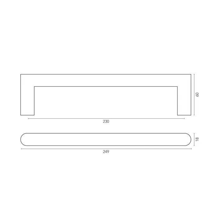 CRAFINO CRAFINO deurgreep MOON - Craft Black - 18/230 mm