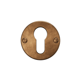 CRAFINO CRAFINO cilinderplaatjes rond MOON & TERRA - Craft Cognac - Ø50 mm - Per paar